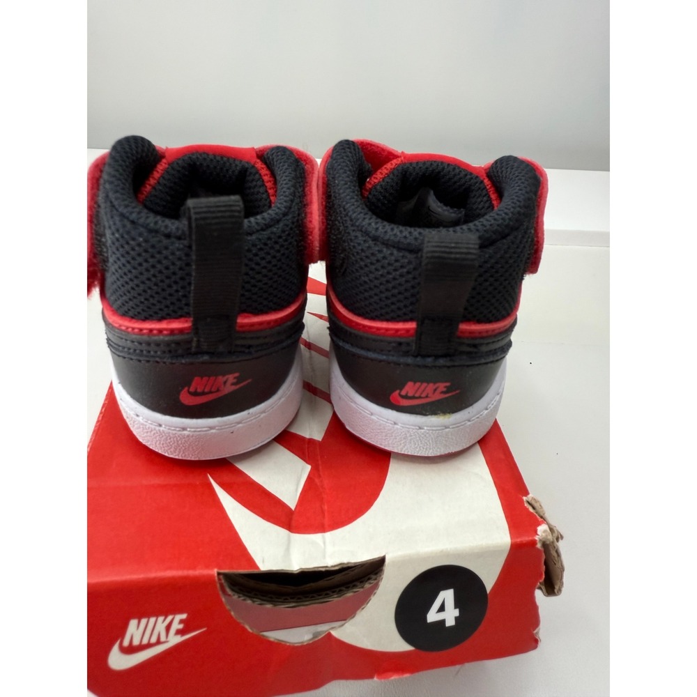 Nike Court Borough Mid 2 Toddler Red Black Sneakers CD7784-601 Size 4C NWB - Picture 5 of 9